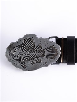 Мужской кожаный ремень Holyrus Скелет Рыбы rem171