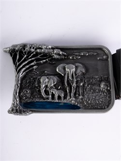 Мужской кожаный ремень Holyrus Слоны rem181