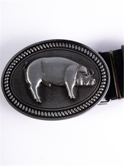 Мужской кожаный ремень Holyrus Свинья rem183