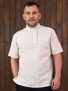 Косоворотка Holyrus Натуральный Стиль с коротким рукавом rub0602K