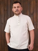 Косоворотка Holyrus Натуральный Стиль S с коротким рукавом rub0602KS