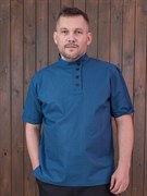 Косоворотка Holyrus Индиго Black с коротким рукавом rub1307KB