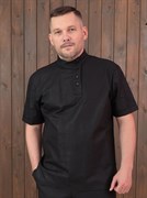 Косоворотка Holyrus Черный Стиль с коротким рукавом rub0601KB