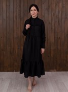 Льняное платье Holyrus Сквозь Века Чёрное pla0101