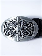 Мужской кожаный ремень Holyrus Символ Лилии rem205