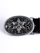Мужской кожаный ремень Holyrus Звезда Лилия rem206